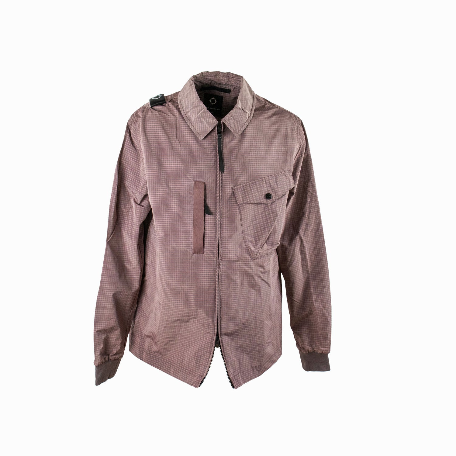 Ma.Strum Nylon Grid Overshirt Mud Pink - newblack45