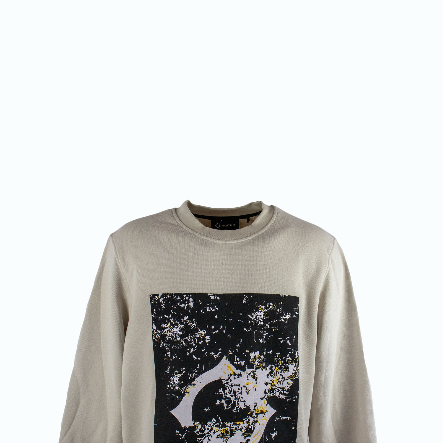 Ma.Strum Decay Print Crew Sweatshirt Aluminium - newblack45