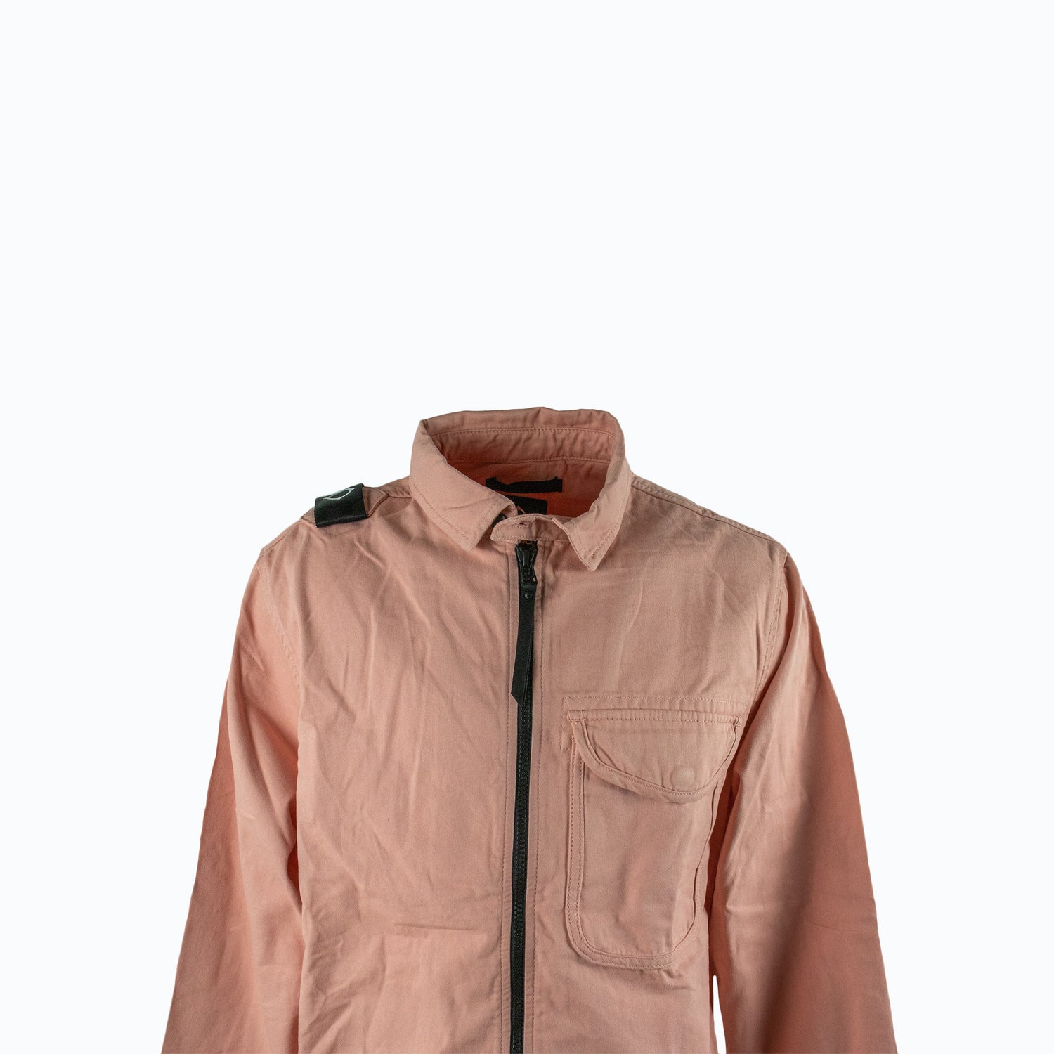 Ma.Strum Zip Front Overshirt Mud Pink - newblack45