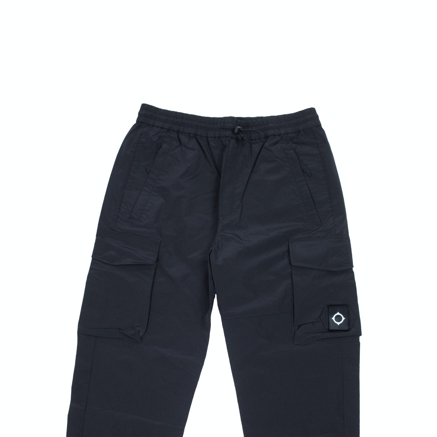 Ma.Strum Nylon Grid Pants Jet Black - newblack45