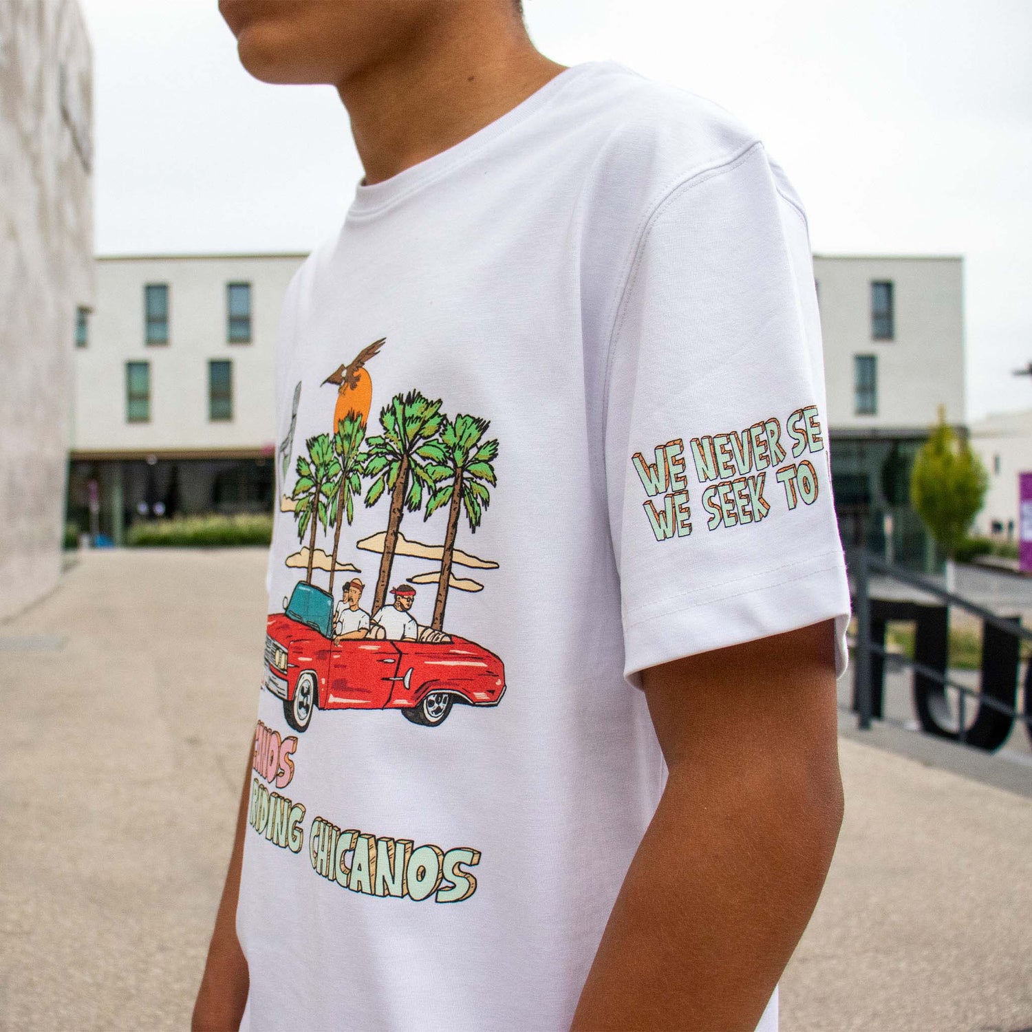 Allmosst Americanos Graphic T-shirt White - newblack45