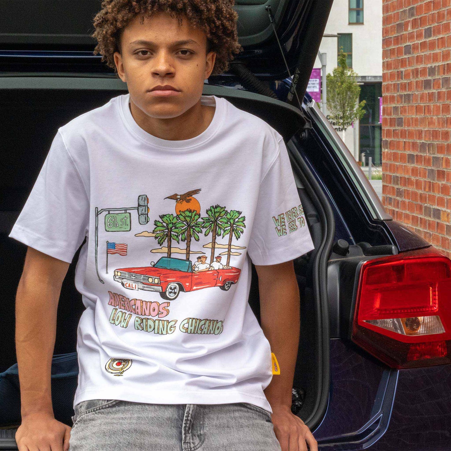 Allmosst Americanos Graphic T-shirt White - newblack45