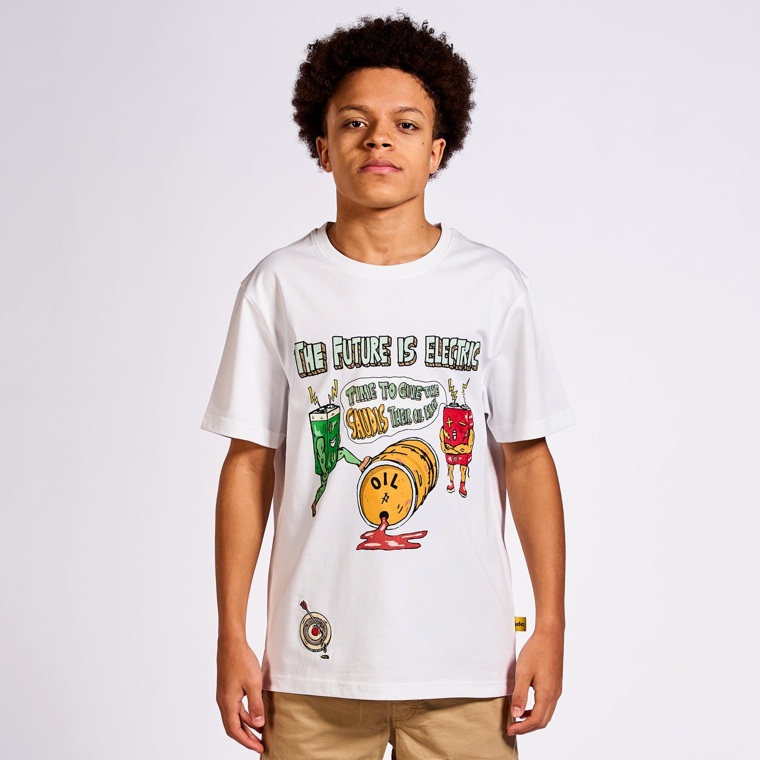 Allmosst Future is Electric Graphic T-shirt White - newblack45