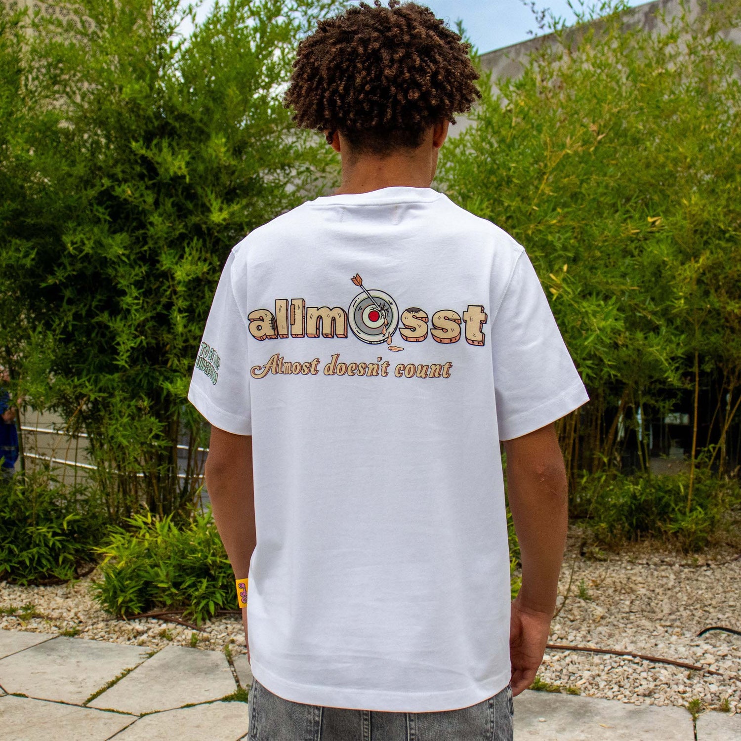 Allmosst Homeless Graphic T-shirt White - newblack45