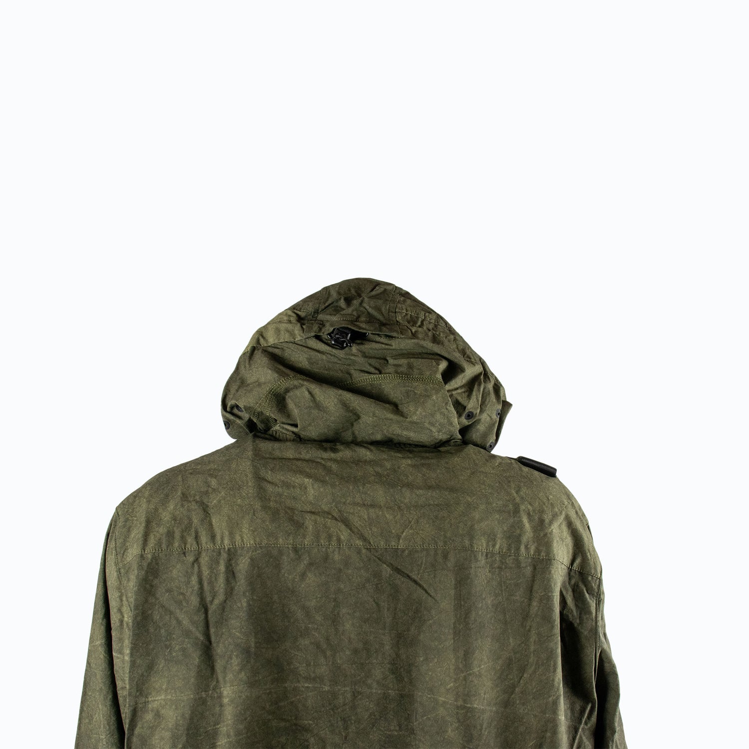 Ma.Strum Tie Dye Smock Oil Slick. Half Zip Hooded Jacket - newblack45