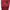Red sweatshirt with a black logo on a white background