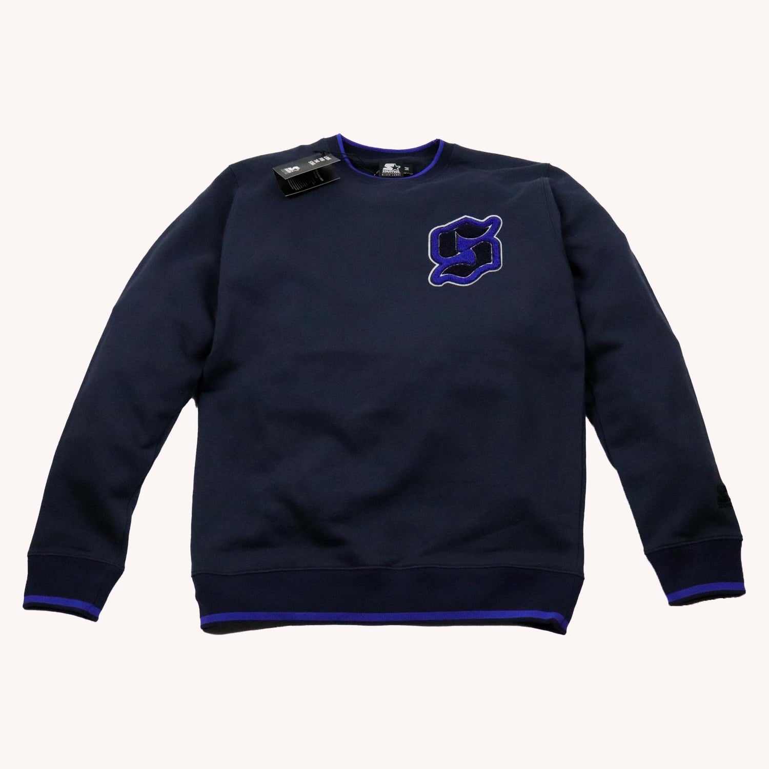 Starter Crewneck Sweatshirt with Chenille Logo on a white background