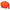 Orange quilted jacket with a logo on a white background