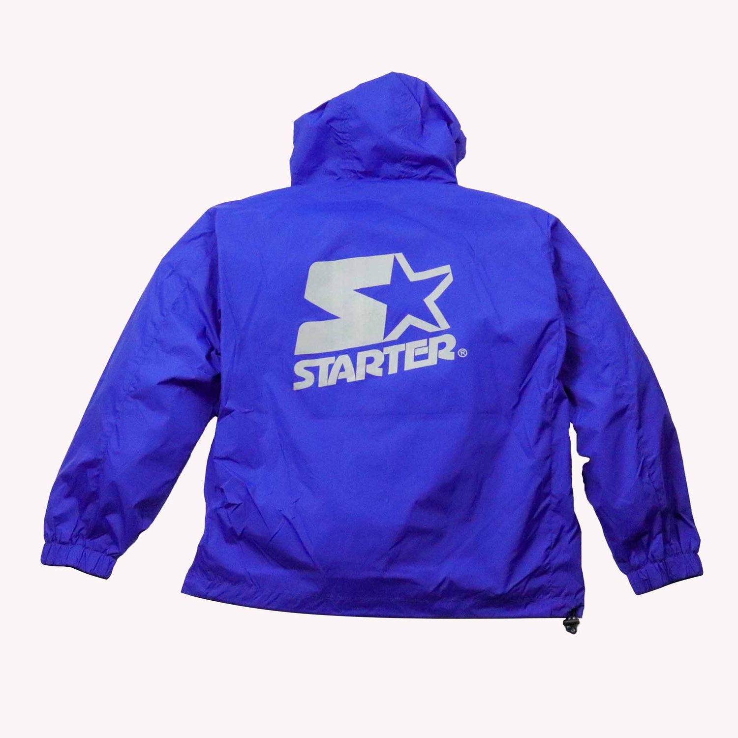 Blue jacket with Starter logo on a white background