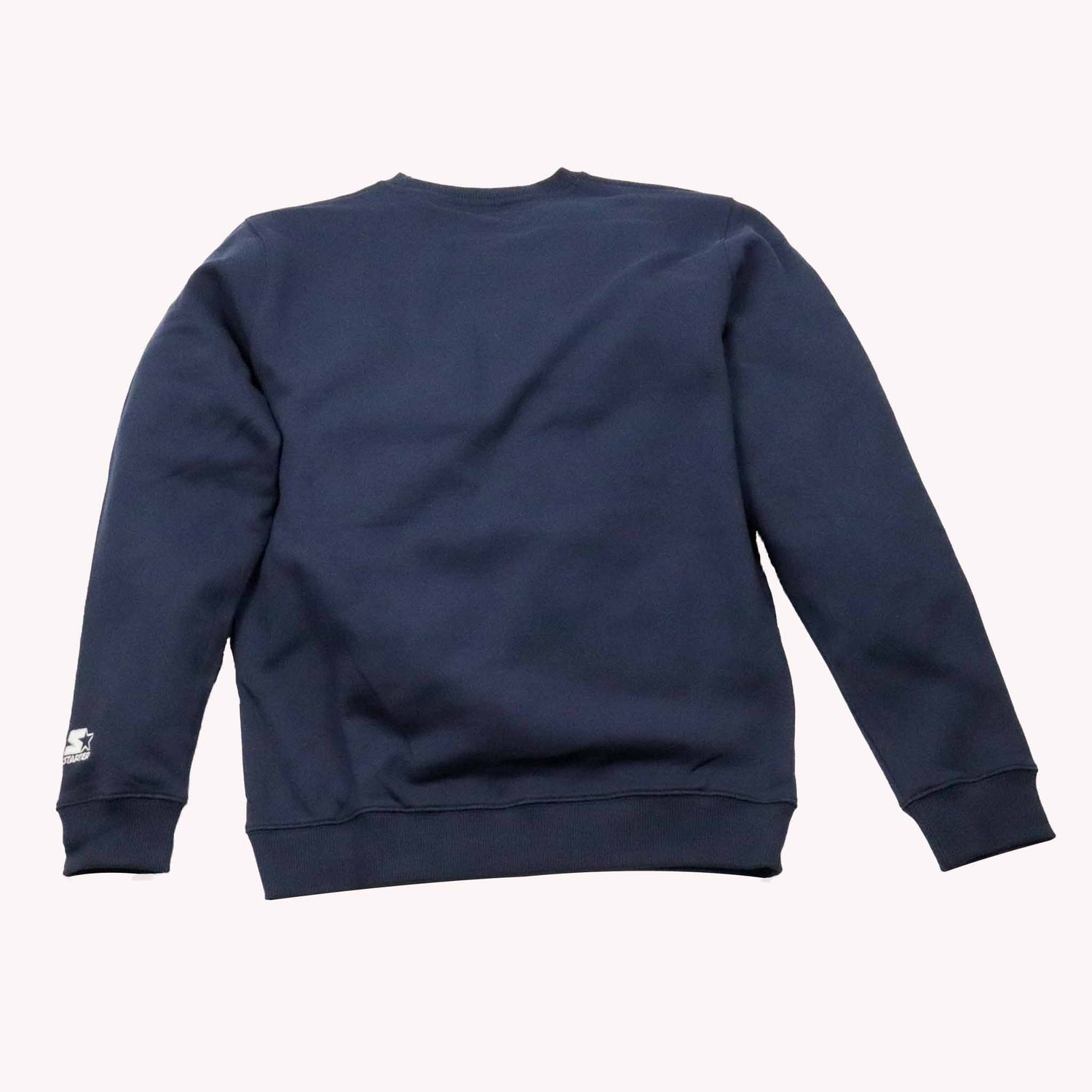 Navy blue sweatshirt on a white background