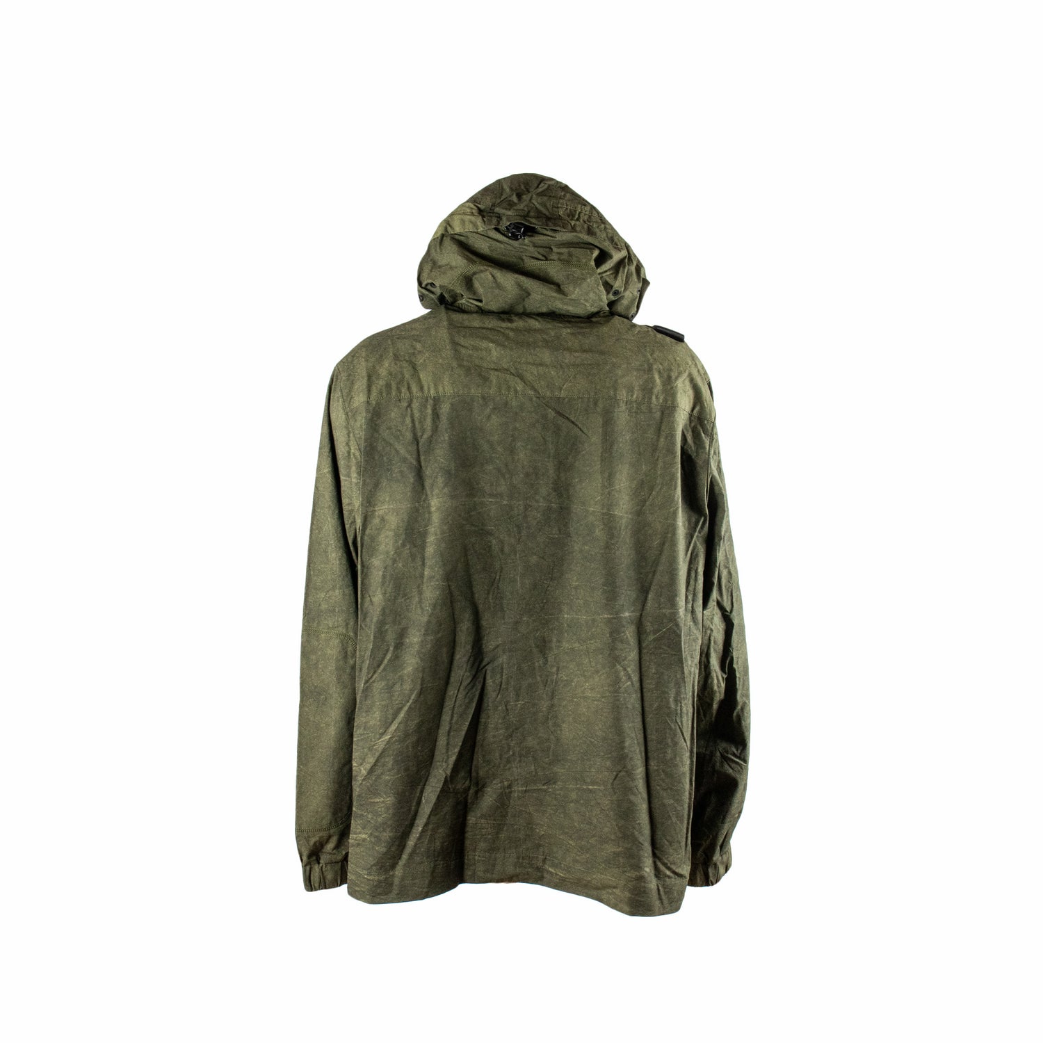 The Ma.Strum Tie Dye Smock Oil Slick combines military-inspired functionality with contemporary aesthetics. Crafted to last.  Back View 