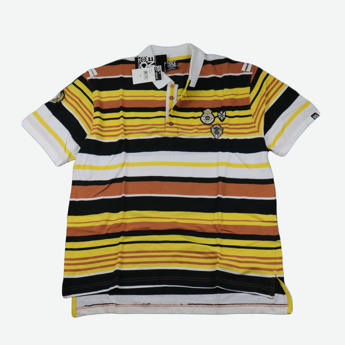 Enyce Striped High Quality Polo Shirt - Yellow