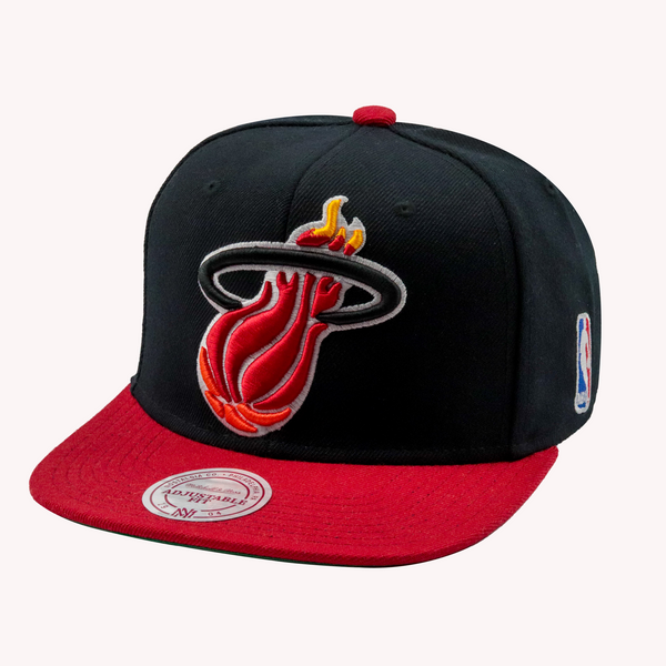 Mitchell And Ness Miami Heat Big Logo Snapback Hat