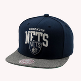 Mitchell and Ness Brooklyn Nets Wool Shield Snapback Hat