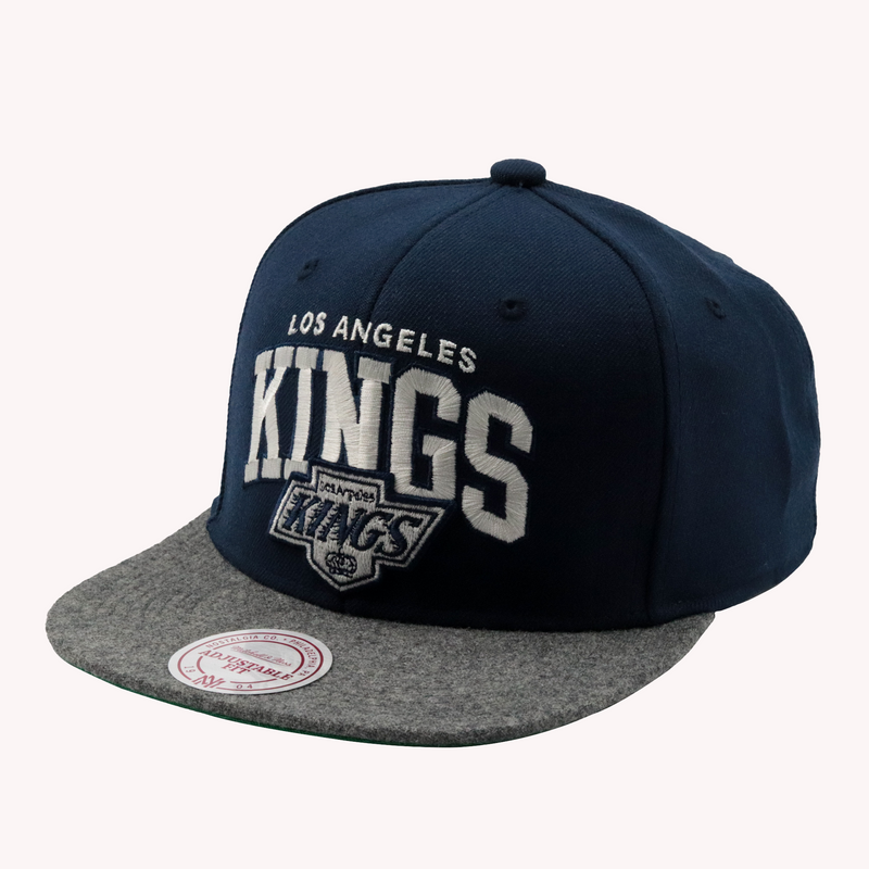 Mitchell and Ness Los Angeles Kings Wool Shield NBA Team Snapback Hat