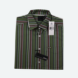 Enyce Classic Stripe Button Shirt -  Olive