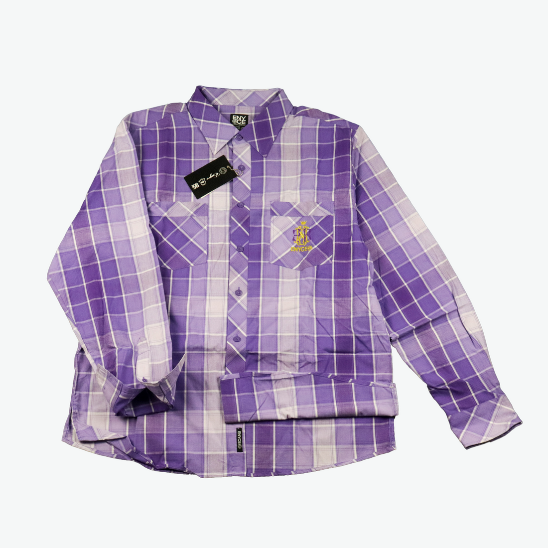 Enyce Long-Sleeve Button Shirt - Purple