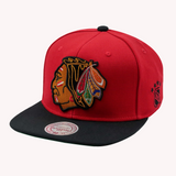 Mitchell and Ness Chicago Blackhawks NHL Team Snapback Hat