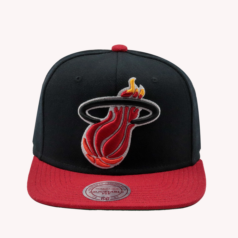 Mitchell And Ness Miami Heat Big Logo Snapback Hat