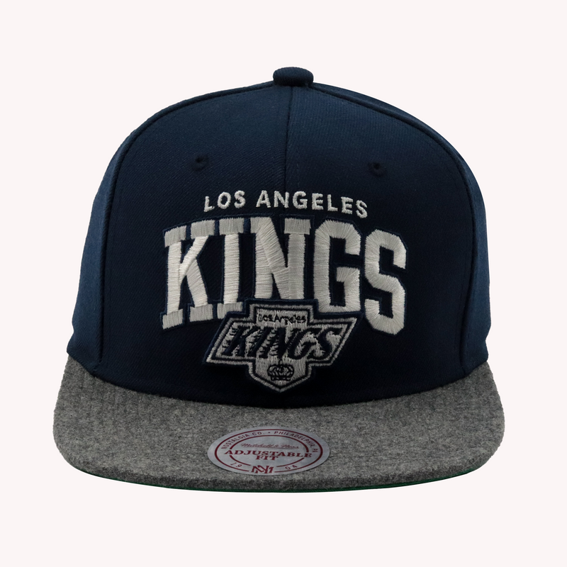 Mitchell and Ness Los Angeles Kings Wool Shield NBA Team Snapback Hat