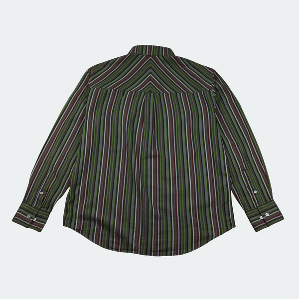Enyce Classic Stripe Button Shirt -  Olive