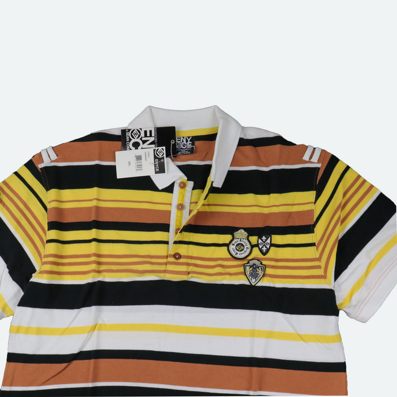 Enyce Striped High Quality Polo Shirt - Yellow