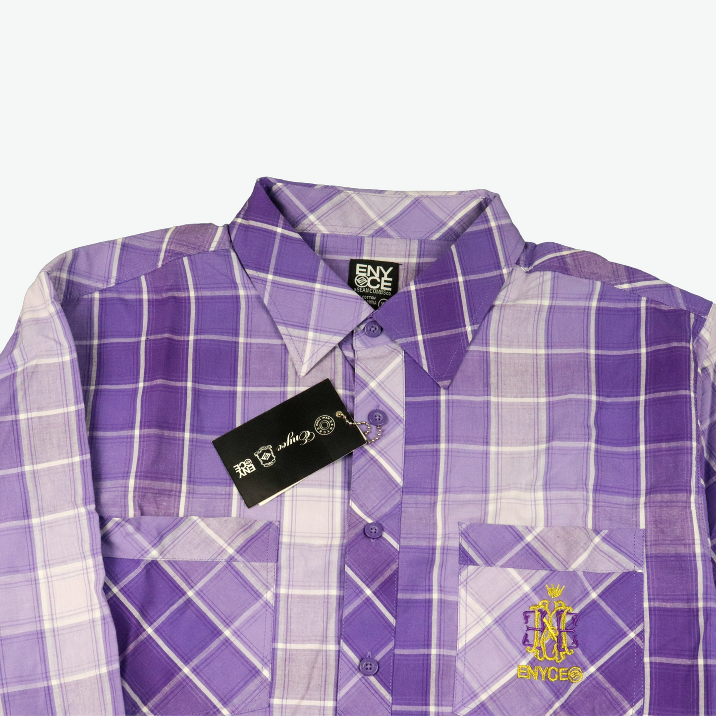 Enyce Long-Sleeve Button Shirt - Purple