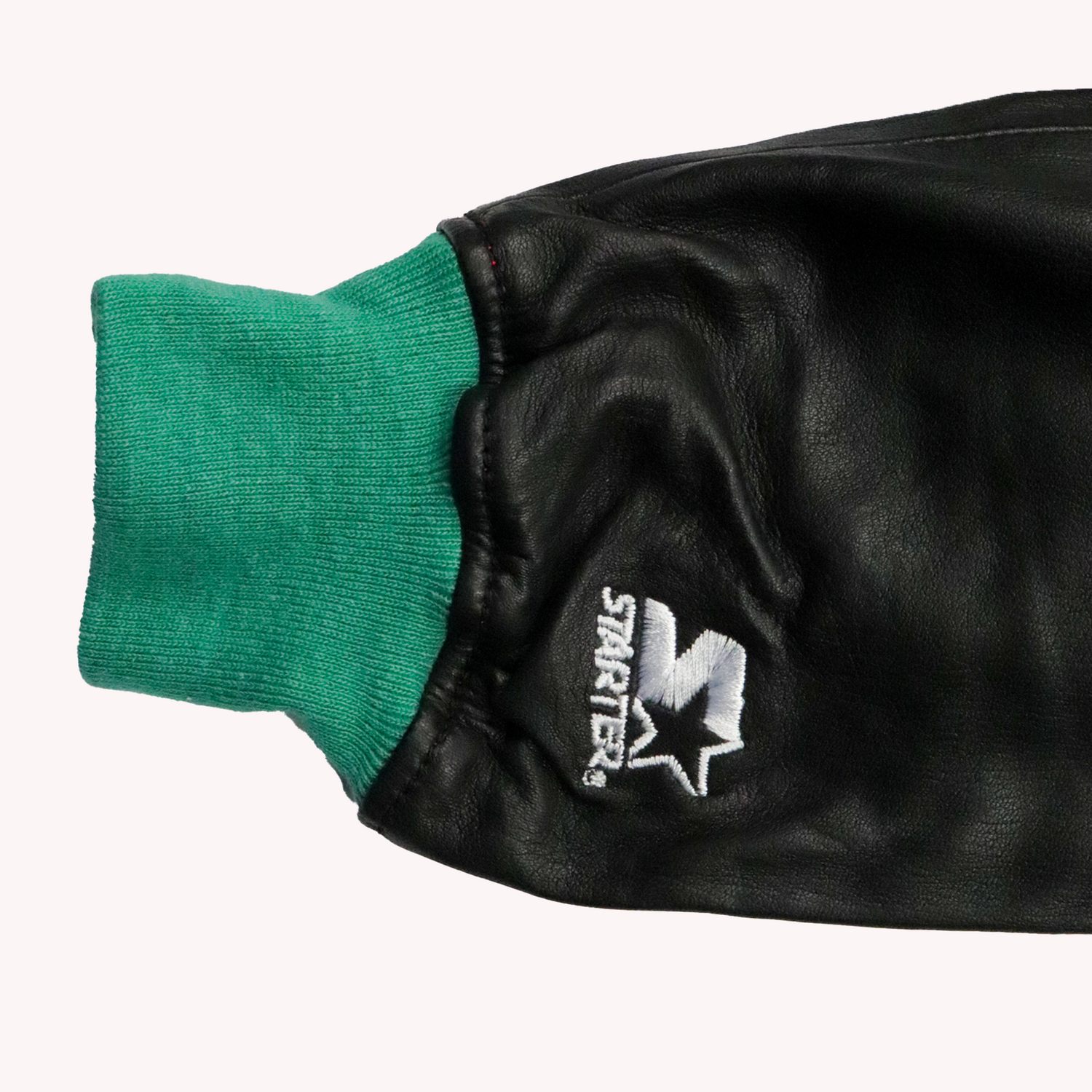 Starter Men's Black Label Wool Leather Jacket 71 Crafted from premium leather and wool blends, these Starter baseball jackets deliver authentic vintage style.
Leather Sleeve image